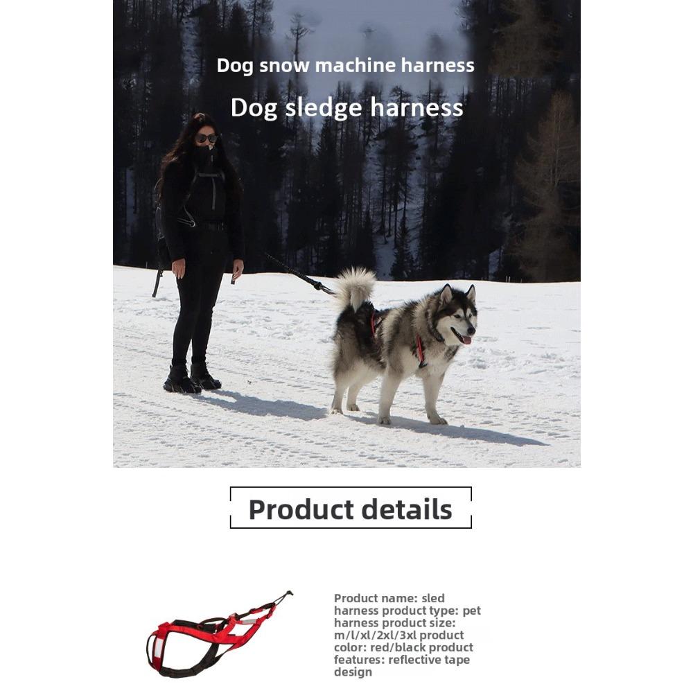 Colete Peitoral para Trenó ao Ar Livre para Cães, Correia de Tração para Treino de Peso para Cães, Corda de Tração para Esqui Husky Satsuma