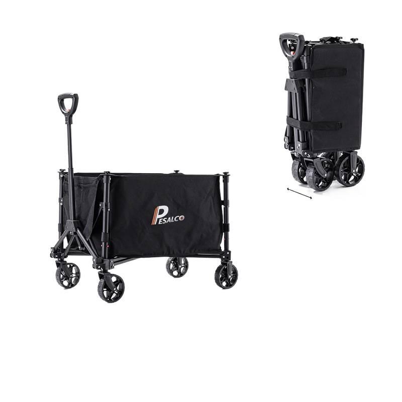 Foldable Aluminum Camping Cart: Large Capacity Outdoor Trailer for Street Vendors and Home Use