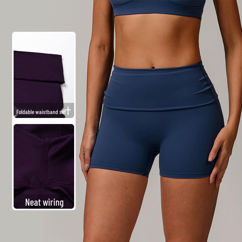 Women's Eco-friendly Recycled High-Waisted Quick-Dry Tummy Control Yoga and Running Shorts