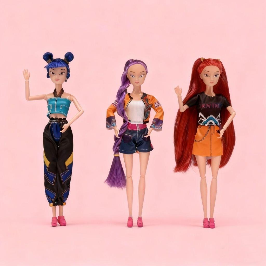 Kpop Demon Hunters Doll Rumi Zoey Mira,vinyl Toy Doll Barbie Doll Joint Movable Girl Gift