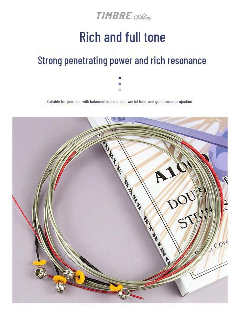 Alice German Silver Alloy Wound Double Bass Strings (G/D/A/E)