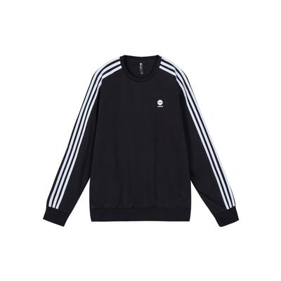 Neo Pullover Sweatshirt mit Seitenstreifen Herren Oberteile Schwarz HD4668