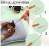 Animal Needle Felting Supply Beginner Wool Felting Tool with Needle Instruction Wool Roving Wood Handle