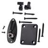 Guitar String Tree Retainer Set Guitar Loaded Socket Plate with Screws for Replacement Black