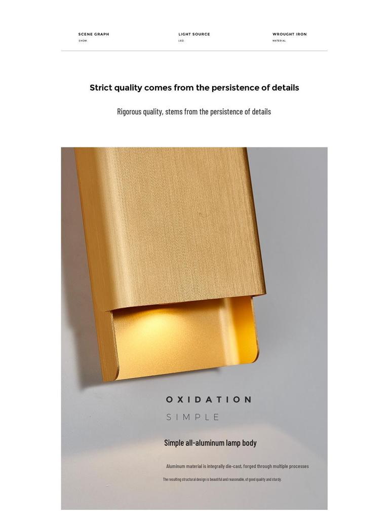 Modern Minimalist Luxury Wall Lamp for Living Room, Bedroom, or Stairway