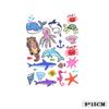 Cartoon Kids Dinosaur Mermaid Fruit Flower Animal Robot Finger Arm Tattoo Sticker