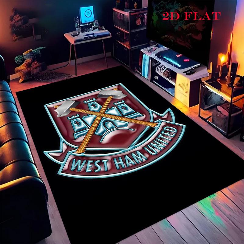 Dywan z logo West Ham do salonu, sypialni, domu, dekoracja sofy, antypoślizgowa mata podłogowa dla dzieci do zabawy