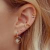 Trend Cubic Zirconia Long Tassel Drop Earrings For Women Star Moon Chain Pendant Piercing Earring Korean Trendy Jewelry