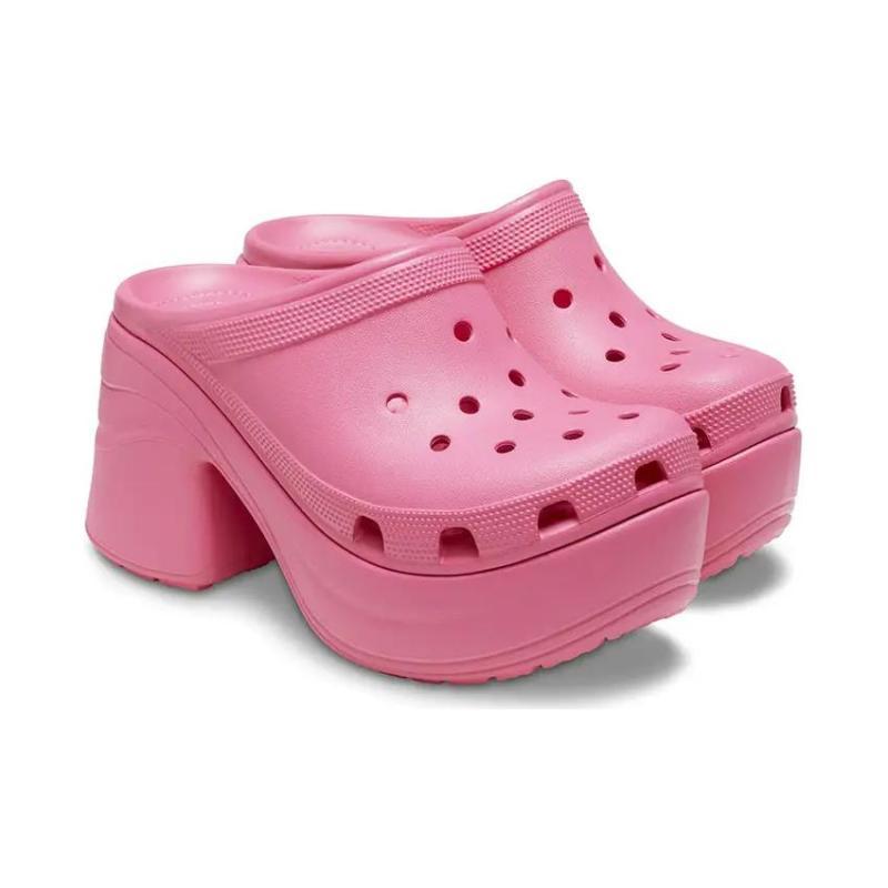 Crocs Mermaid Shoes Barbie EVA Solid Color Classic Siren Clog 'Hyper Pink' Women's