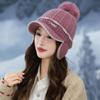 New Fleece Thickened Knitted Cap Women's Autumn and Winter Ear Bag Warm Wool Baseball Cap