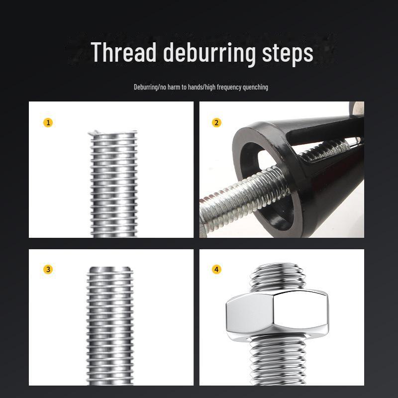 Deburring and Chamfering Tool for Grinding and Trimming Rusty Screws In Electric Drills.