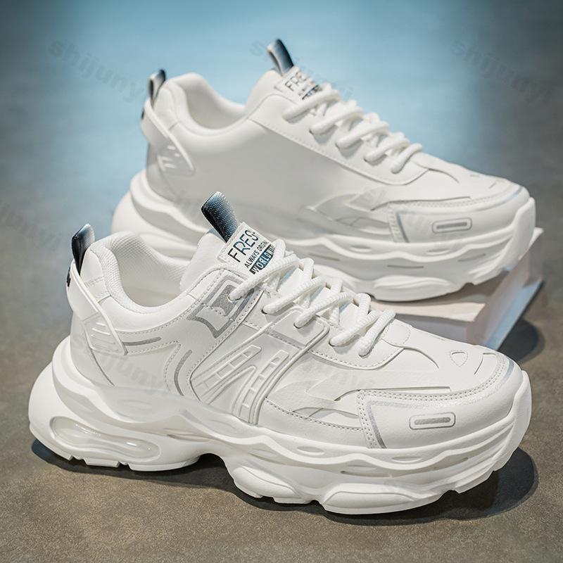 Fashion 2025 Autumn New Men's Fashion Trend Low Top Thick Sole Casual Shoes Comforatble Versatile Non Slip Lace Up Niche Chunky sneakers