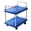 Dual-Level Mobile Snack and Dining Cart with Silent Wheels