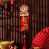 Chinese Style New Year Lucky Pendant Flocking Fu Character Door Pendant  Home Living Room Decor