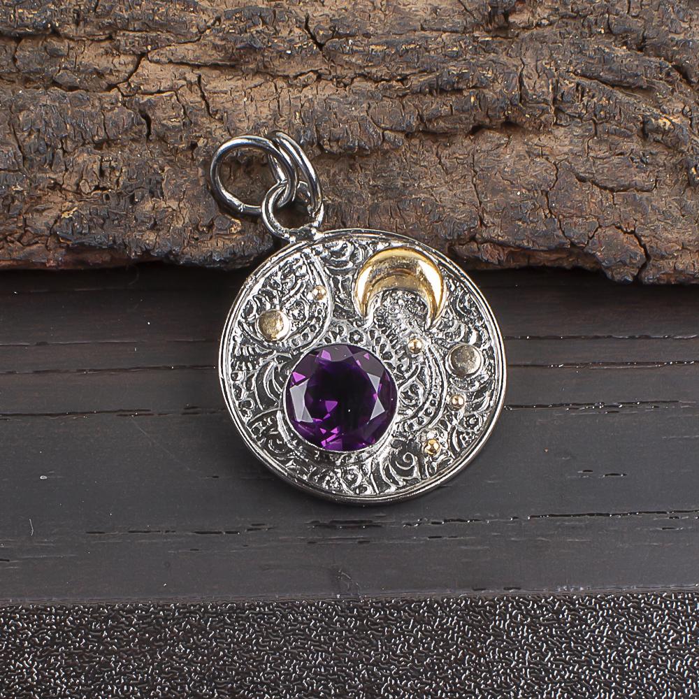 

Подвеска с аметистом, ювелирное изделие из драгоценного камня, подвеска из стерлингового серебра 925 пробы, подарок для женщин, подвеска ручной работы для свадебного подарка 1.30 Inches фиолетовый