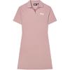 Heritage Letter Print Soft Polo Comfortable Casual Short Sleeve Dress Women Dresses Agar-Pink F11W428317FPK