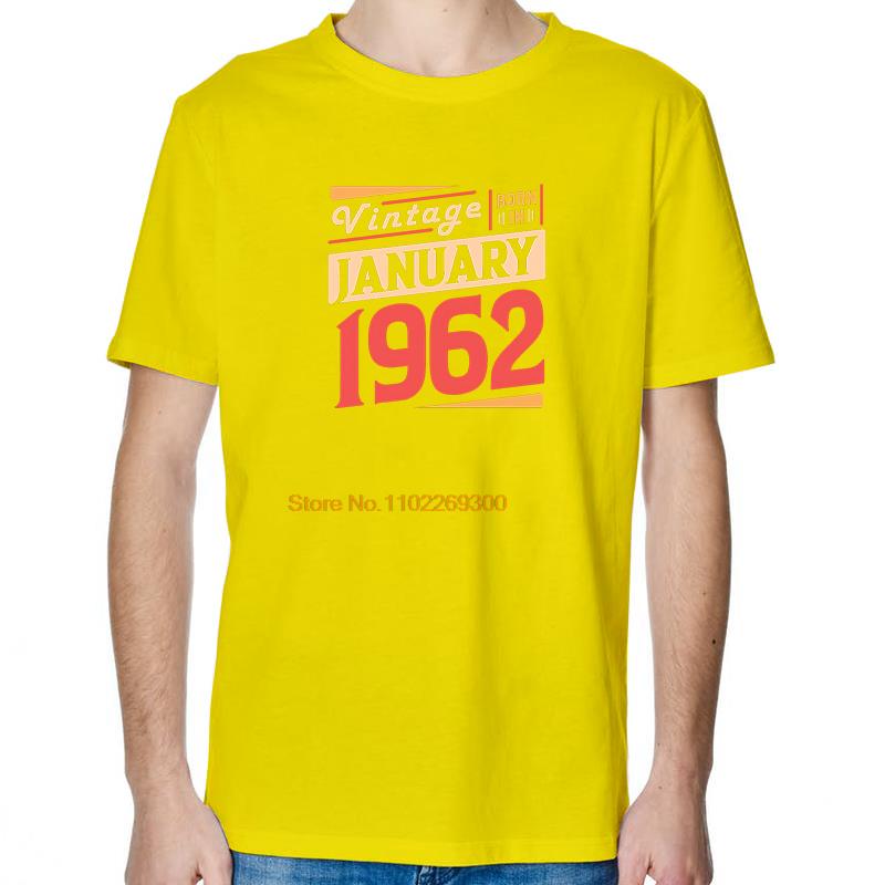 Be Born In january 1962 Fashion Birthday Gift TShirt Summer Cotton New Shirts And TShirts Short Sleeve TShirts Print T Shirt
