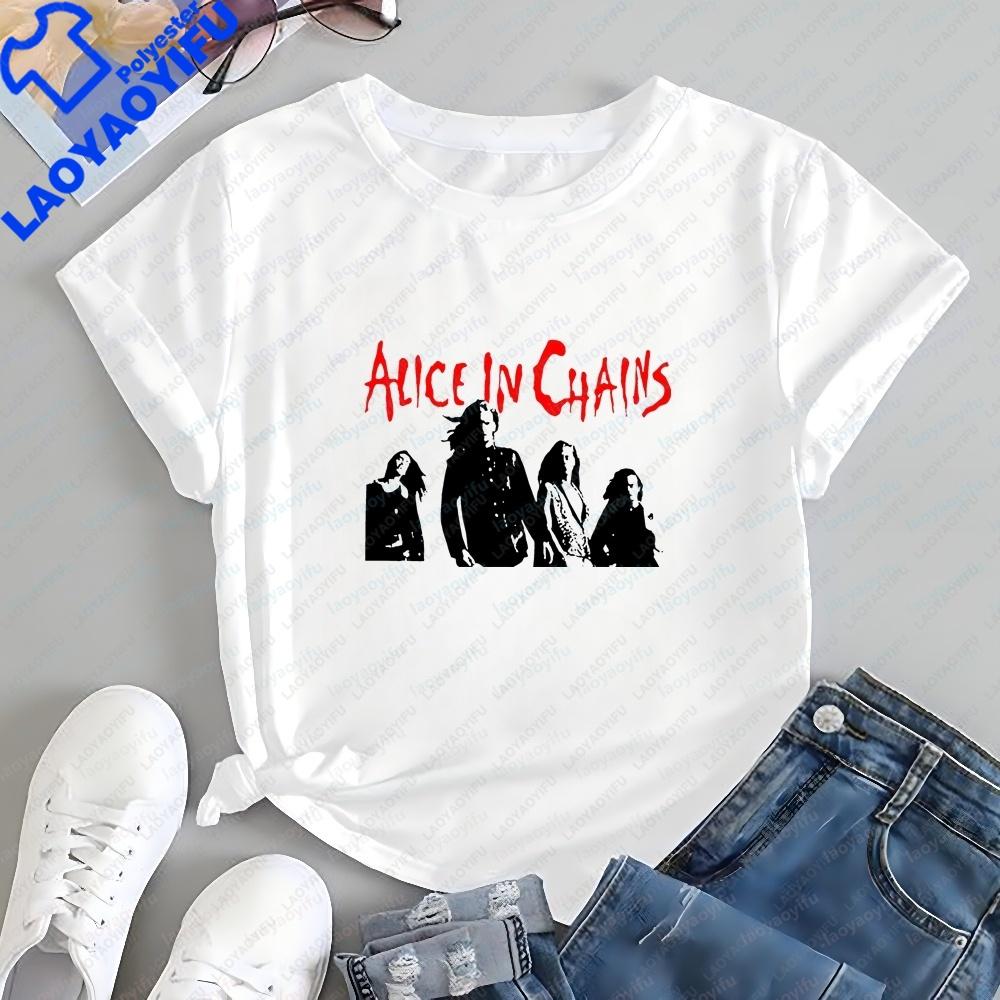 Alice In Chains Band KoreanStyle Review Of Unisexs Clothing Summer ShortSleeved Comfortable TShirts For Both Unisex And Unisex