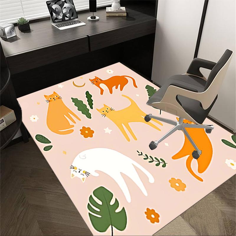 1pc Cats, Nature Area Rug Soft Flannel Floor Mat for Living Room, Bedroom and Carpet, Sofa Coffee Table Floor Mat, Decorative Rug q45