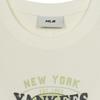 New MLB Preppy Style Collection New York Yankees T Shirt Women's Cream 3FTSV0753-50CRS