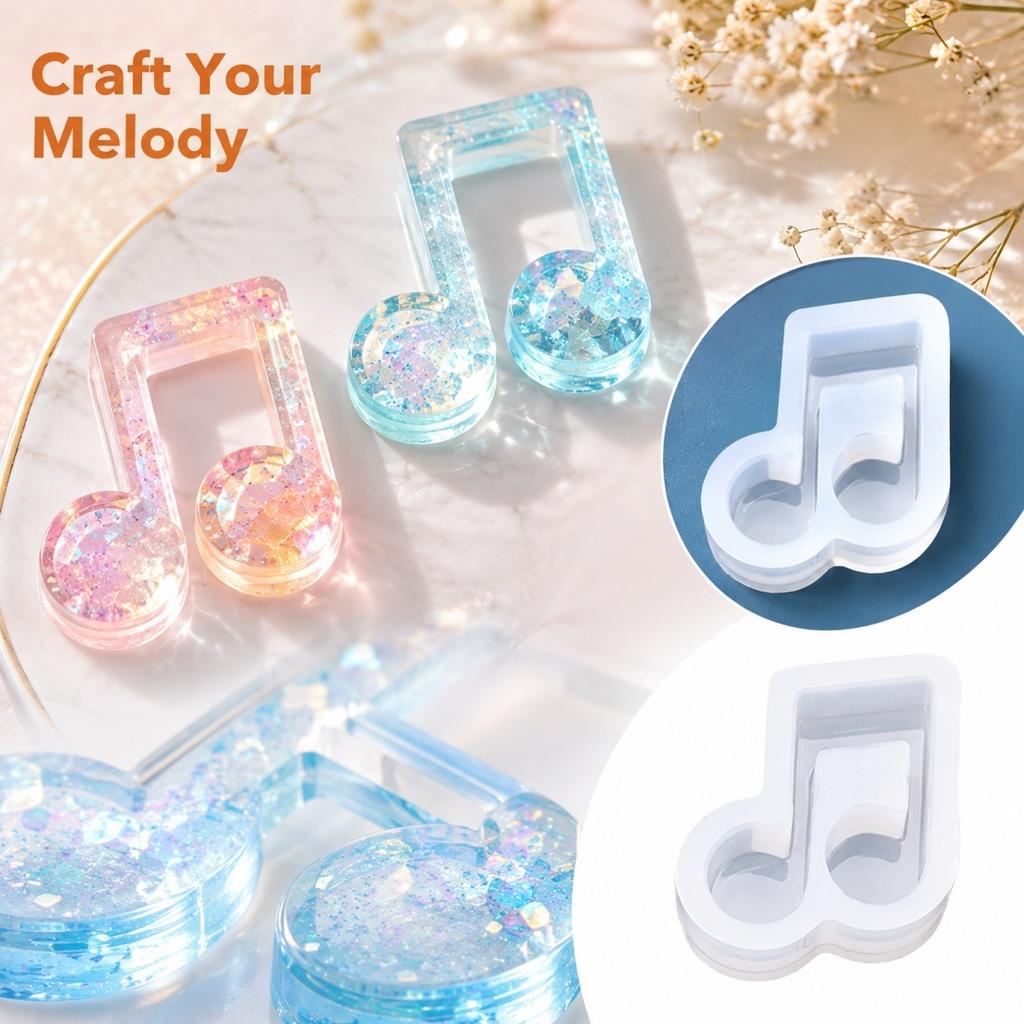 Silicone for Resin Casting - Musical Note Shape, Epoxy Resin for DIY Jewelry Making