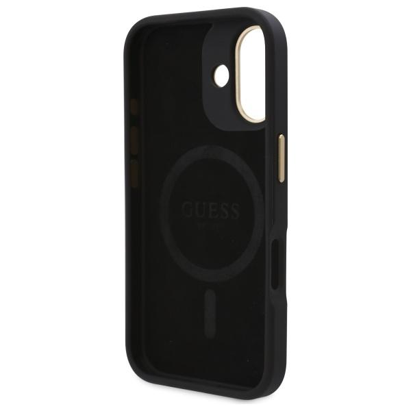 Guess Guhmp16Su4Gprk Iphone 16 6.1 Czarny/Black Hardcase 4G Logo Plate Magsafe
