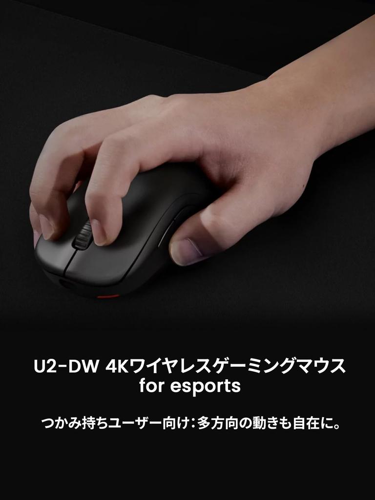 BenQ Japan BenQ ZOWIE Wireless Gaming Mouse Wireless Receiver U2-DW (Medium Profile/Symmetrical/Approx. 60g/3950 Sensor/4000Hz/Enhanced