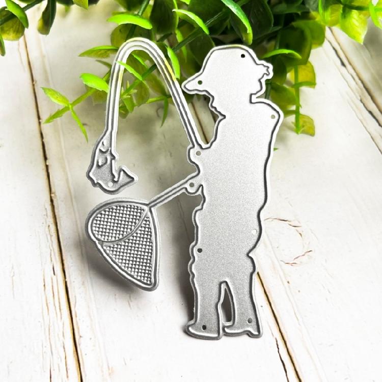Fishing Man Die Cuts Fishing Cutting Dies Embossing Tool for DIY Scrapbooking
