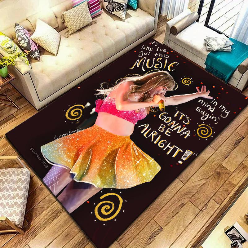 Taylor Swift Carpet Rug for Living Room Bedroom Home Sofa Decoration,Kids play Nonslip Floor Mat