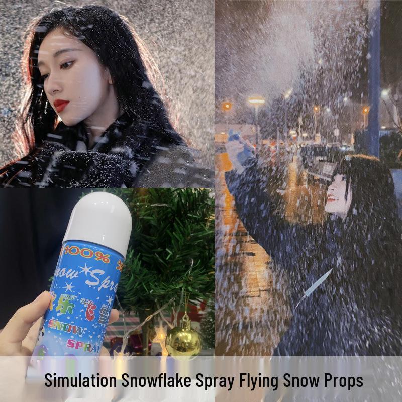 Festliche Glitzer Schneeszene Foto-Requisiten mit silbernem Glitzer