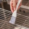 1pcs 2in1 Portable Grill Brush V Shaped Hooked Brush and Scraper Multifunctional Barbecue Kit Net Cleaning Brush for Kitchen Gadget