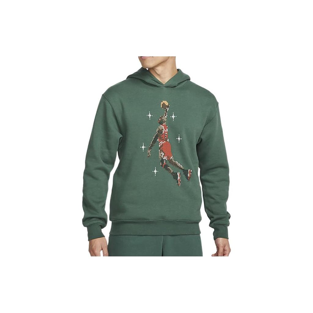 Jordan Essentials Fleece Hoodie With Jumpman Basketball Print Men Hoodie Green DC9714-333
