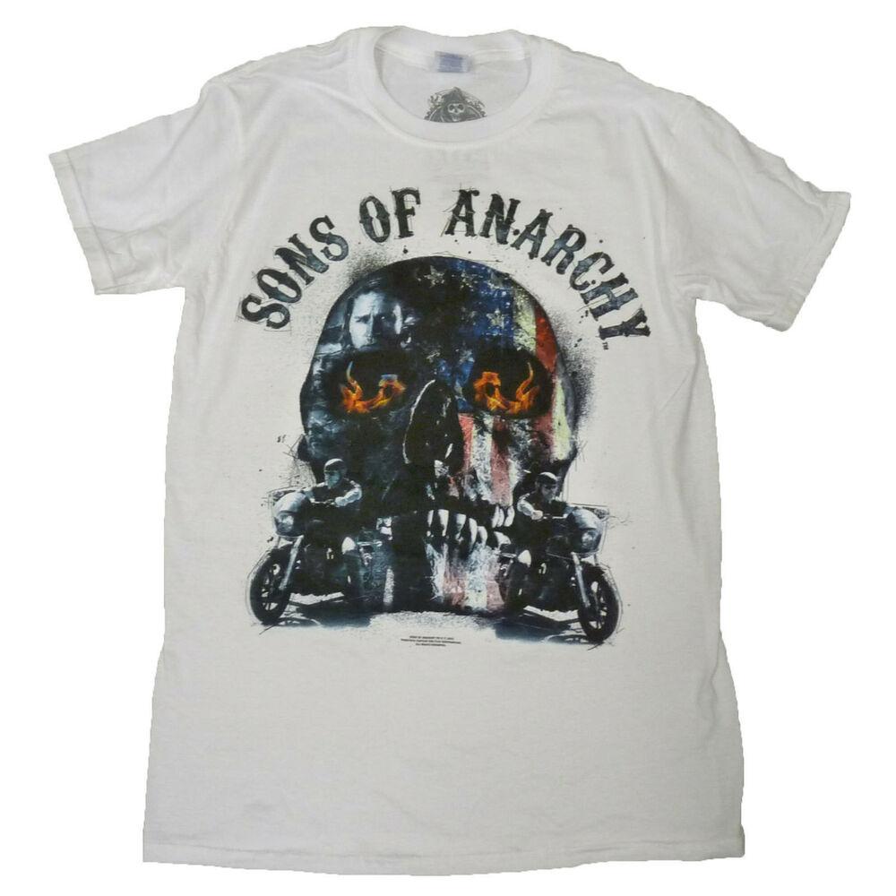 

Белая футболка унисекс Sons Of Anarchy Redwood Original Moto Club Biker Skull15D