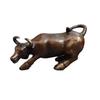 Wholesale pure copper cow zodiac figurine, auspicious cow craft ornament, shop opening gift, desktop decoration