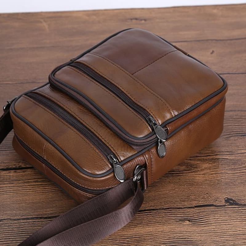 Men's genuine leather shoulder bag messenger bag