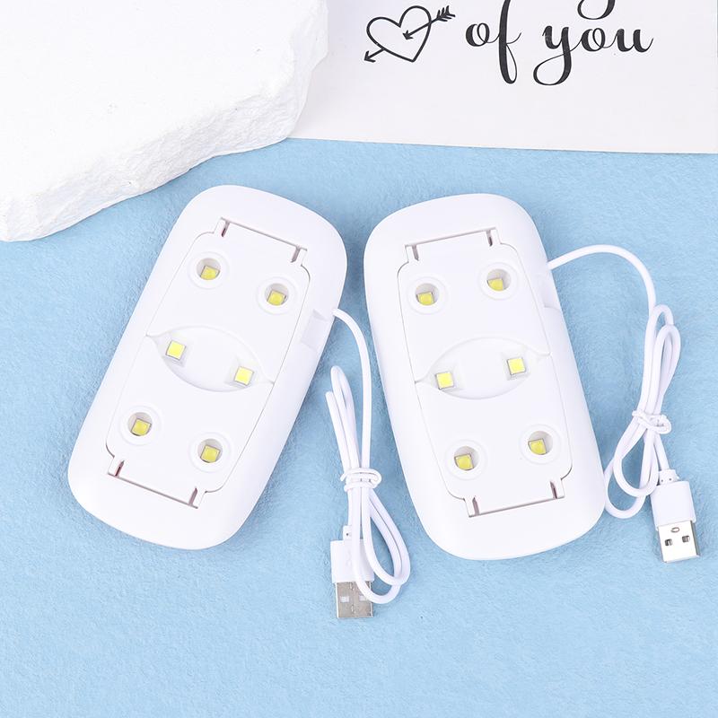 6W Mini Lampa do Paznokci Uv Led Utwardzany Lakier Żelowy Różowa Biała Maszynka Suszarka do Paznokci Przenośny Kabel Usb Domowe Narzędzie do Suszenia Paznokci do Lakieru Żelowego