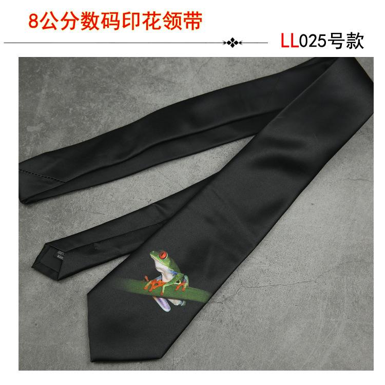New Luxury Digital Print Neck Ties Casual Style Men Women Handsome Black Navy Neckties Oil Painting Flower Animal Trendy Tie 8CM