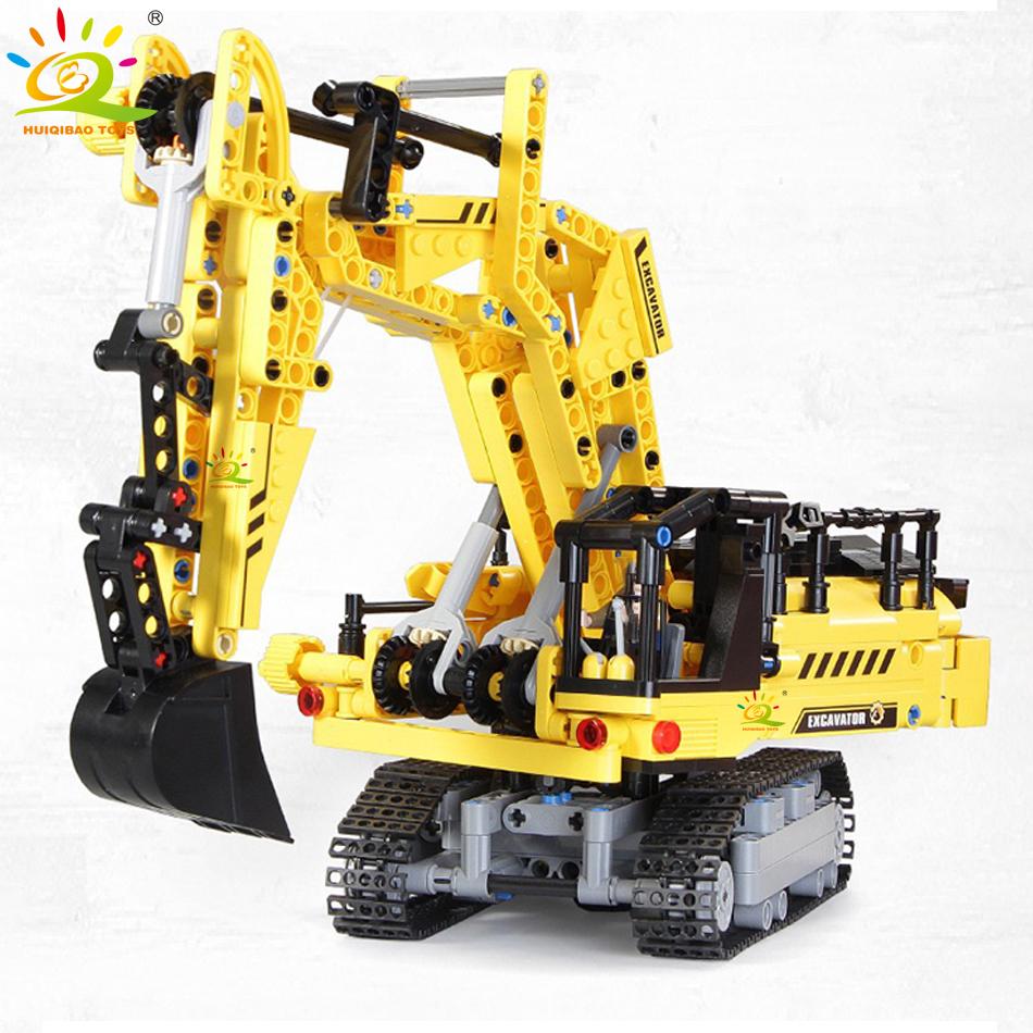 841Pcs Moc Engineering Excavator Truck Building Blocks Vehicle Car Bricks City Construction Toys For Children Boys