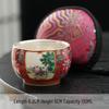 Dehua Luxury Gilded Enamel Ceramic Teacup - Wealth Boy Red Edition