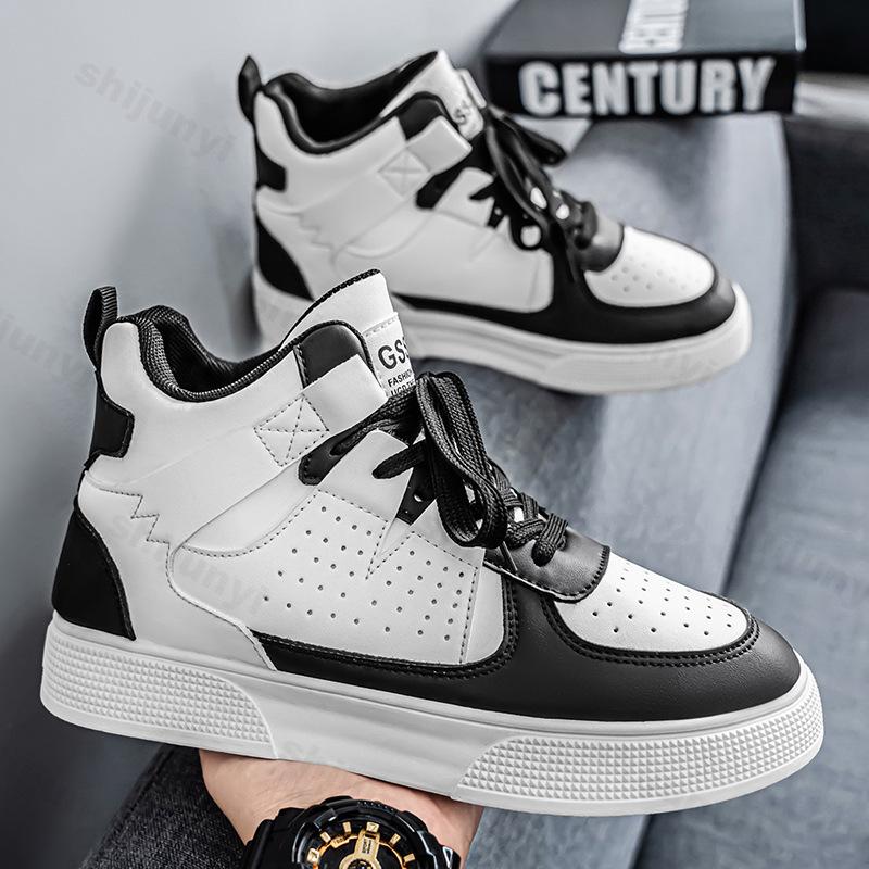 Men Shoes High Top Ankle Boot Platform Comfortable Casual Shoes 2025 Autumn Anti Slip Sneakers Fashion Thick Soled Shoes Zapatos