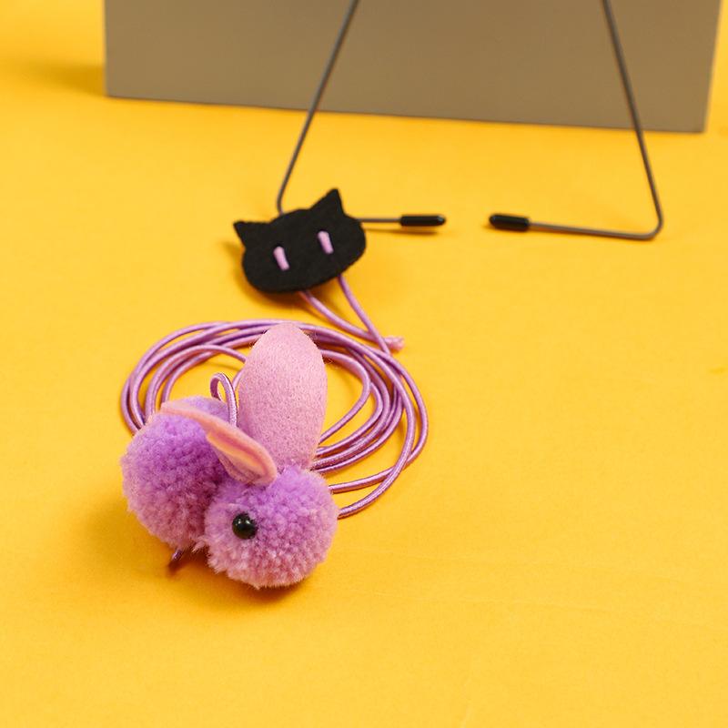 New Cat Funny Stick Toy Hanging Door Pet Cat Felt Toy Retractable Cat Mint Hanging Cat Funny Toy