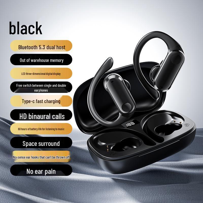 A520 TWS Ear-Hook Bluetooth Wireless Dual-Ear Sports Headset - Long Battery Life, Non-In-Ear Design
