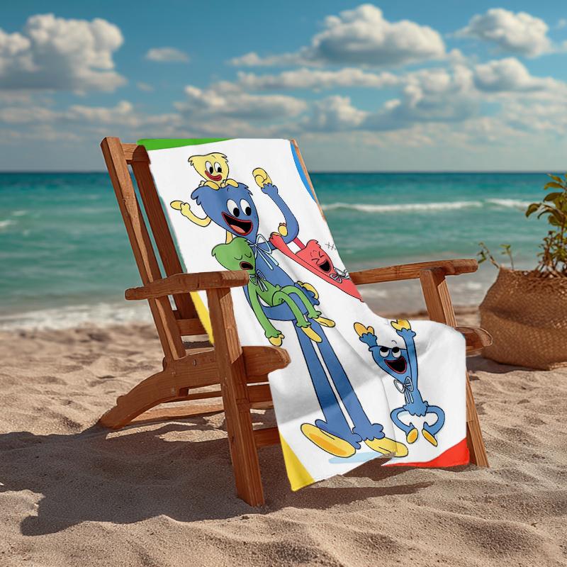 Ultra-Soft Beach Towel with Poppy Playtime Theme,Ideal for Pool - Camping, Diving - Perfect Travel Essential, Vibrant Beach Towel.