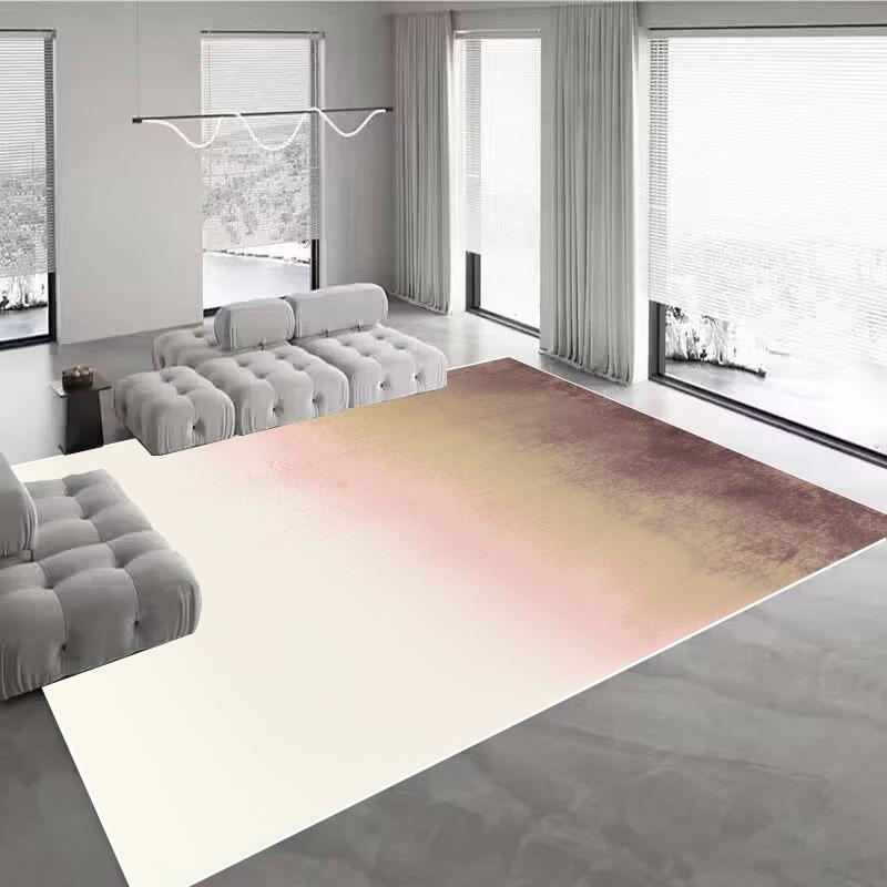 Dopamine Gradient Large Area Carpet Living Room Decoration Lounge Rug Simple Sofa Area Rugs for Bedroom Thicken Solid Color Mats