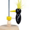 Juguete educativo temprano para bebés pequeños, lindo pájaro carpintero, juguete deslizante para picotear