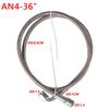 Universal 12" 24" 36" 48" 60" Turbo Oil Feed Line Kit Stainless steel Braided AN4 0+90 Degree PTFE Turbine Oil Feed Pipe