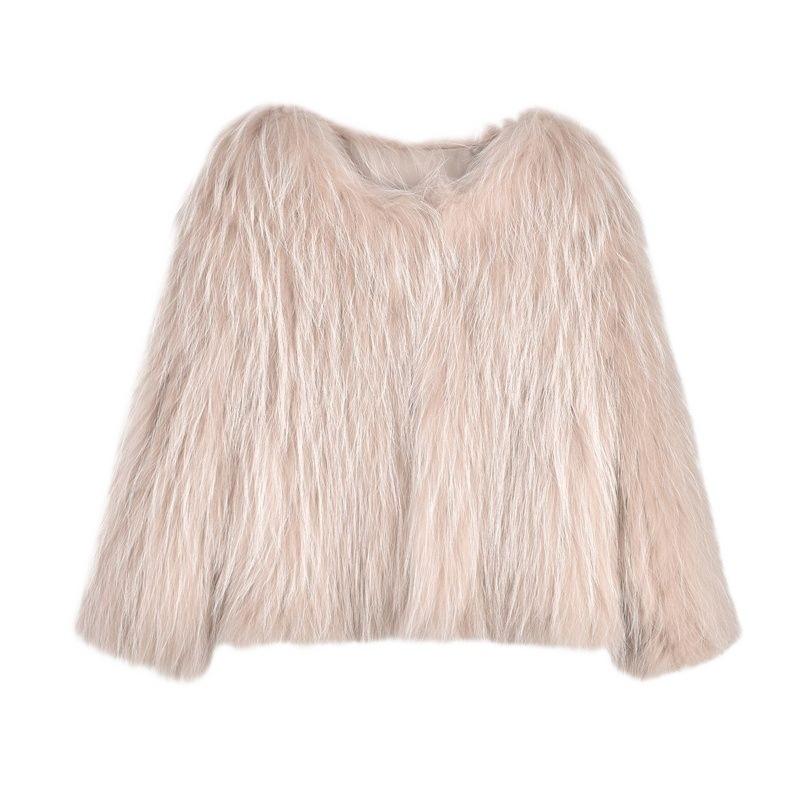 Imitation raccoon hair woven imitation fur jacket women's short new imitation fox hair coat light fashion
