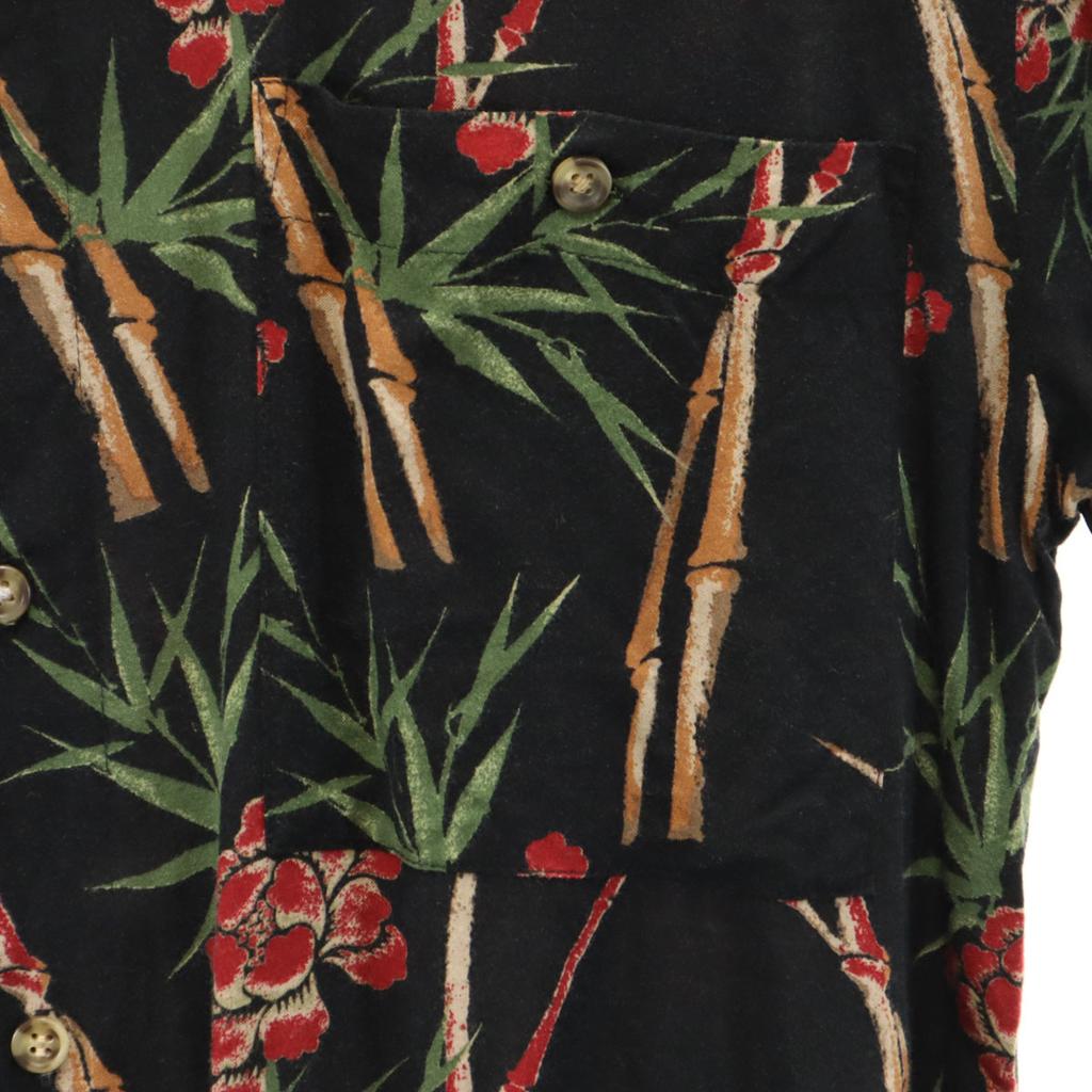 Puritan 90s Old Overall Handle Short Sleeve Aloha Shirt S Black Men's Used