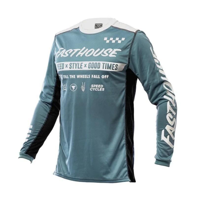 FASTHOUSE Motocross Reit-T-Shirt Herren Damen Schnelltrocknend Atmungsaktives Netz Radbekleidung Outdoor-Sportarten