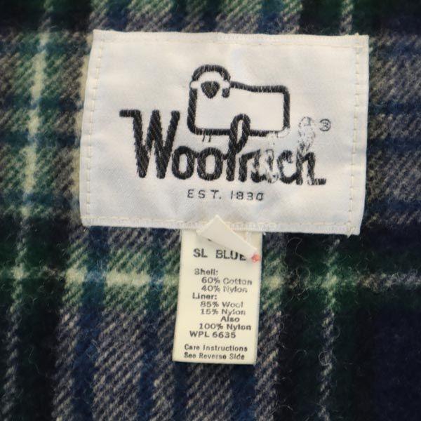 Woolrich 70s Nylon Blend Vintage Long Sleeve Hood Jacket M Back Check Men's Used